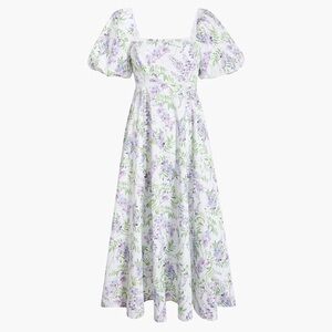 Hill House Home The Matilda Dress in Wisteria White Lilac Purple Size XL